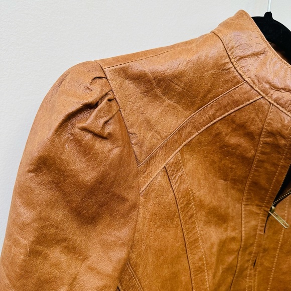 Vintage Arden B, Leather Moto Jacket, Size Medium - Picture 4 of 9